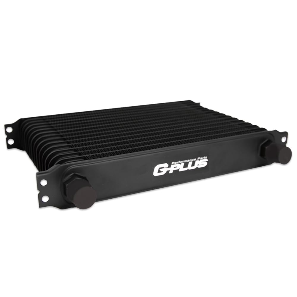 G-PLUS Universal 15 Row AN10 Engine Transmission Oil Cooler Kit Fit Most of Japanese Car Aluminum Oil Filter Relocation Kit