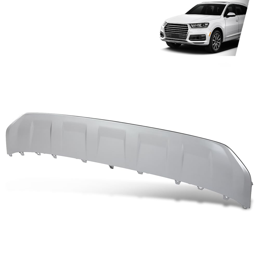G-PLUS Front Bumper Lower Valance Skid Plate Molding, Compatible with Audi Q7 2016-2019, Not Fit SQ7 or Q7 with S-line Package, 4M0807733DKA8, 4M0-807-733-D-KA8