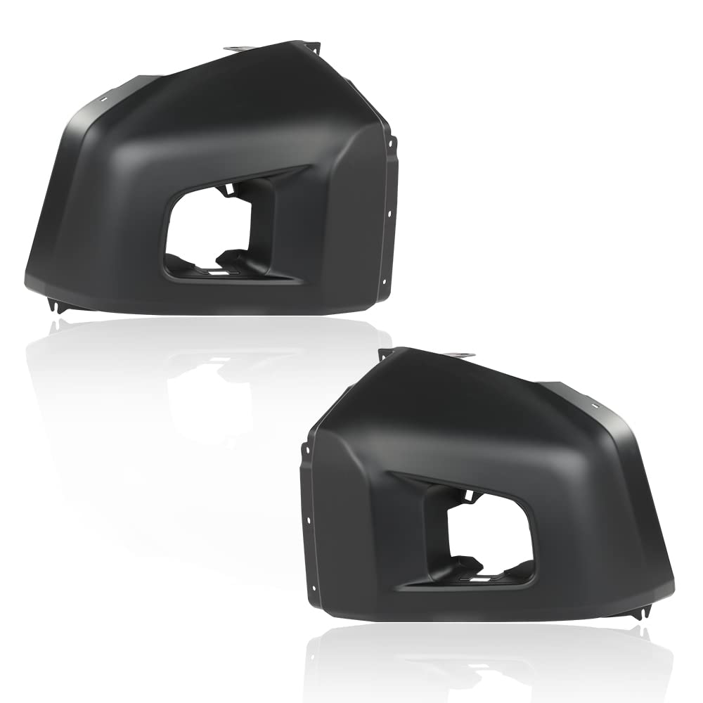 G-PLUS Front Bumper End Cap Plastic Textured Compatible with Toyota Tundra 2014-2020 W/O Parking Aid Sensor Holes,Fit for Models Without Park Assist System 521120C080, 521130C080 Left and Right