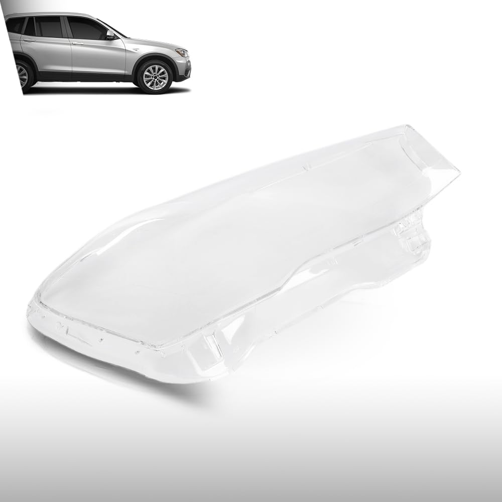 G-PLUS Headlight Lens Cover Compatible with BMW X3 F25 2014-2017 Right Side Front Headlamp Lens Cover Clear