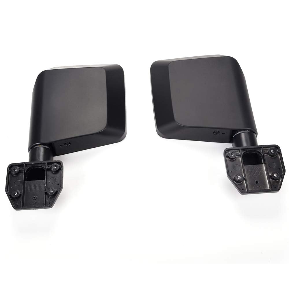 G-PLUS Tubular Doors Compatible with Jeep Wrangler 2007-2018 JK Unlimited 4 Door Steel Textured Black Front & Rear Tube Doors with Side View Mirrors & Mounting Hardware