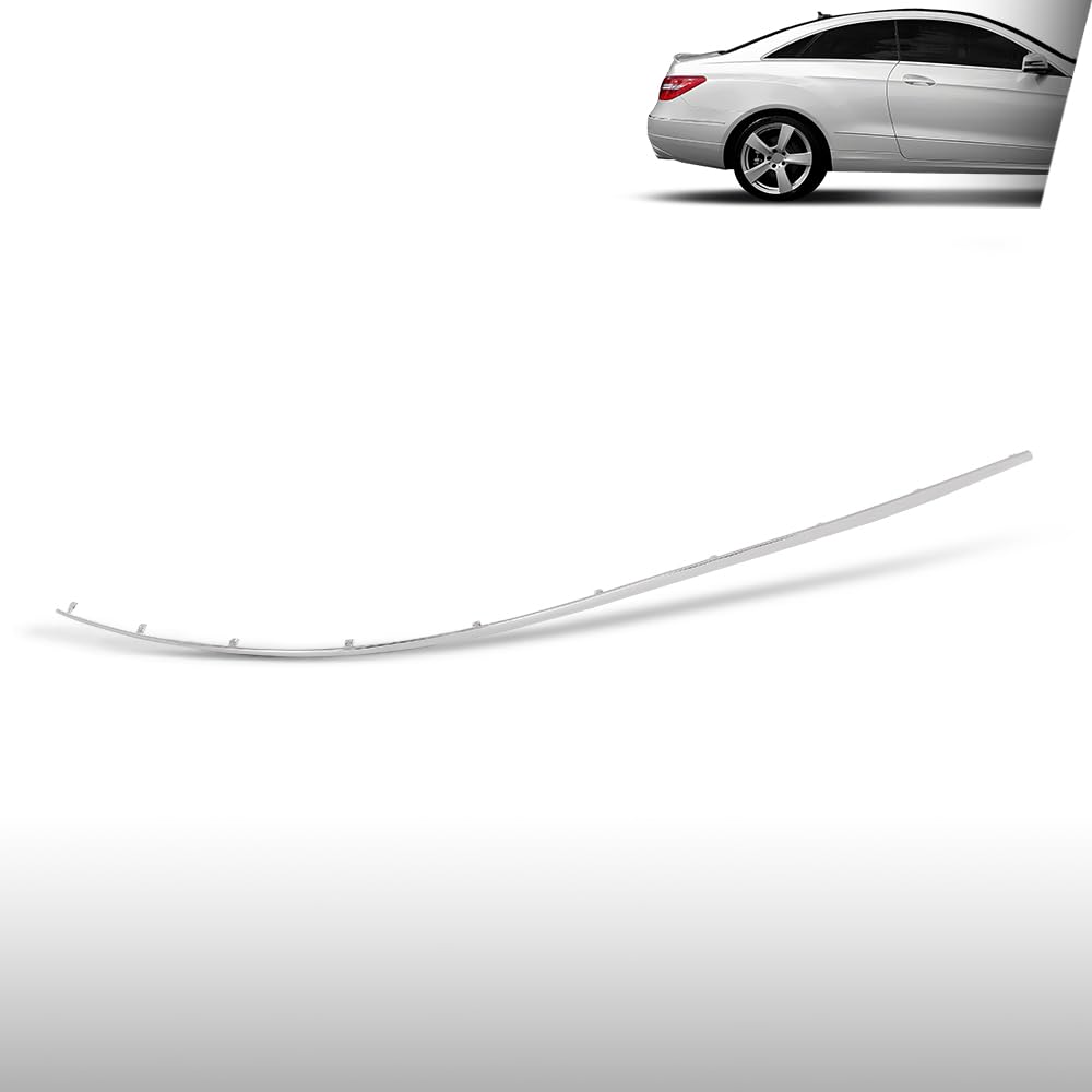 G-PLUS Rear Left Side Bumper Cover Molding Compatible with Benz E350 E550 Base Coupe 2-Door 2010-2013 Fit Models Without AMG Styling Package 2078852121, MB1158114 Silver