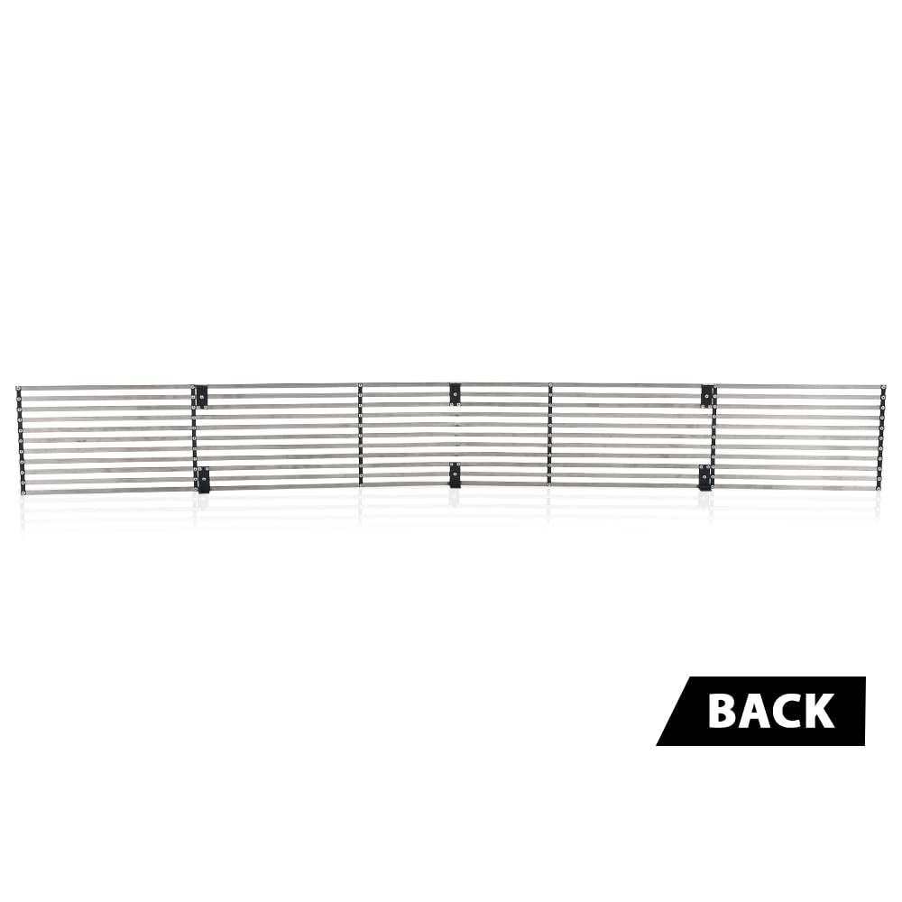 G-PLUS Upper Chrome Billet Grille Grill Insert Compatible with Chevy Blazer 1991-1994 / Chevy S10 1991-1993 Phantom Grille C85232A Silver