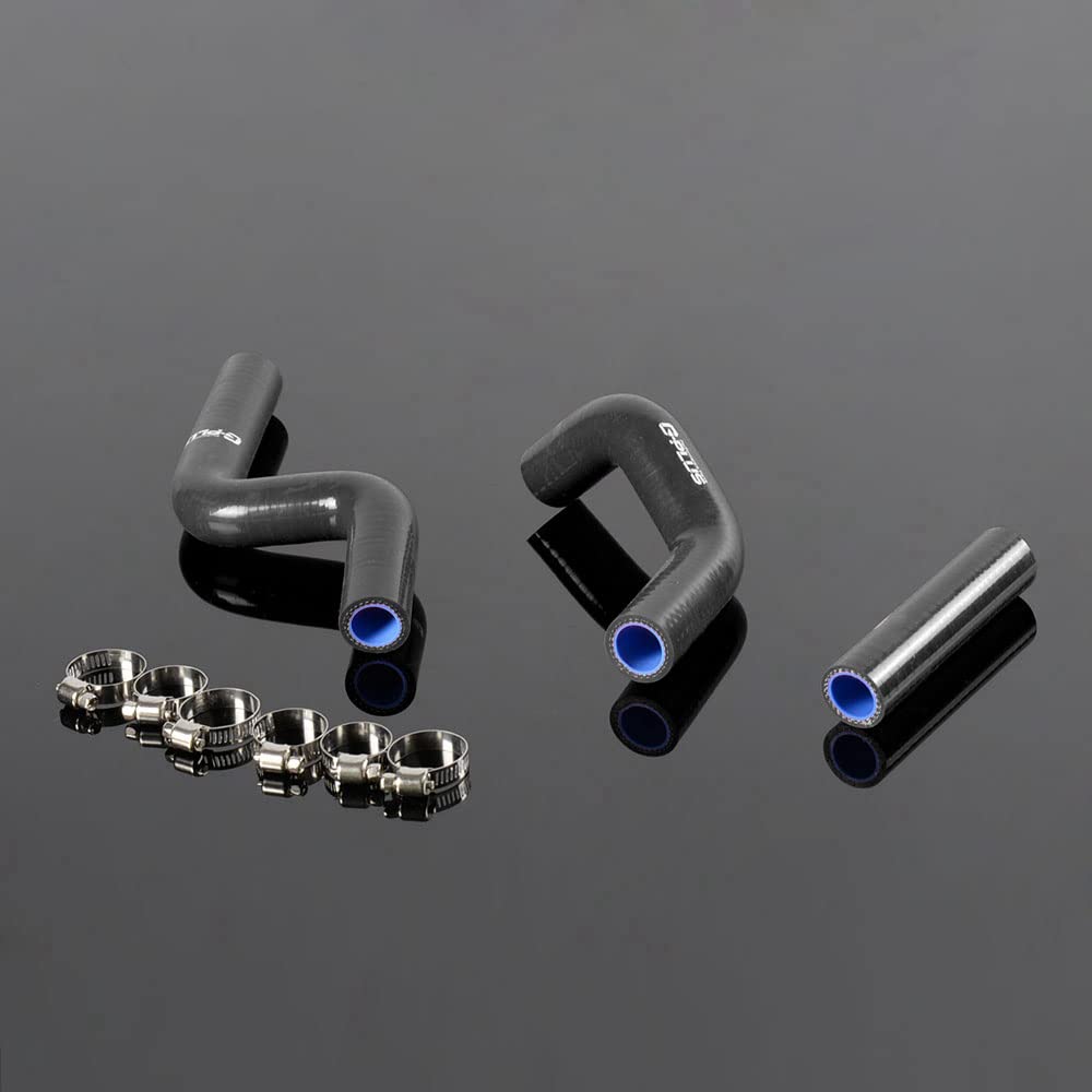 G-PLUS Silicone Radiator Coolant Hose Kit Clamps Compatible With 2001-2012 Kawasaki KX 85 KX85 Black
