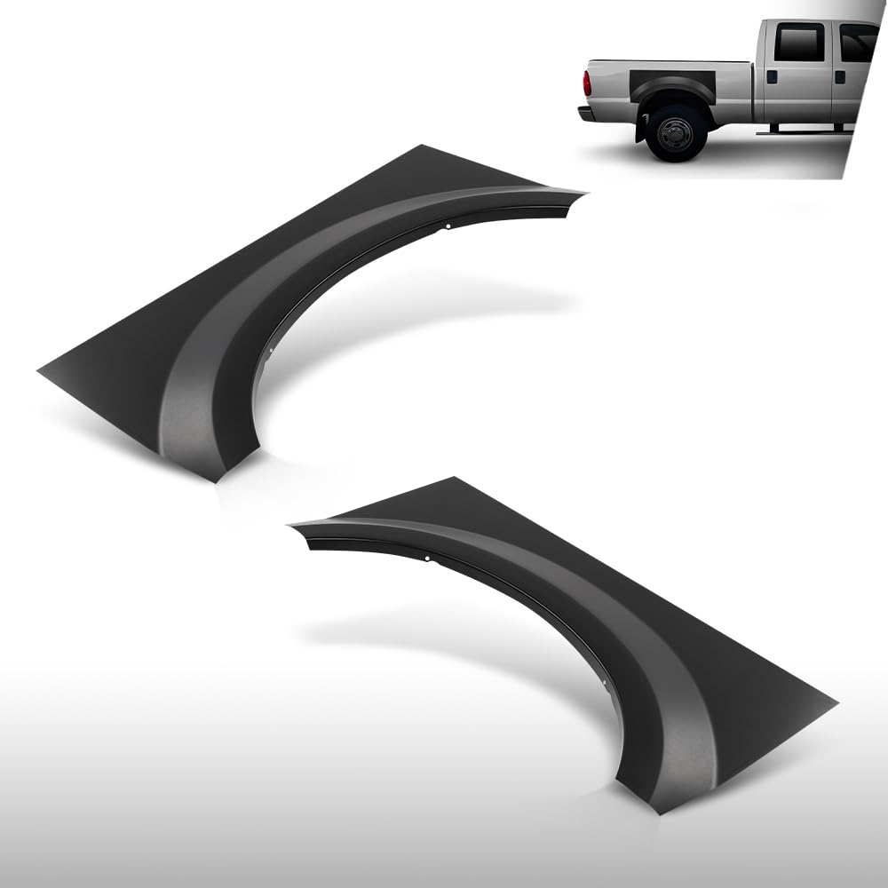 G-PLUS Rear Wheel Arch Repair Patch Panels Fit Ford F250 Super Duty Truck 1999-2010, Fit Ford F350 Super Duty / F450 / F550 1999-2010 Truck w/o Dual Rear Wheel Flare Mounting Holes, Black