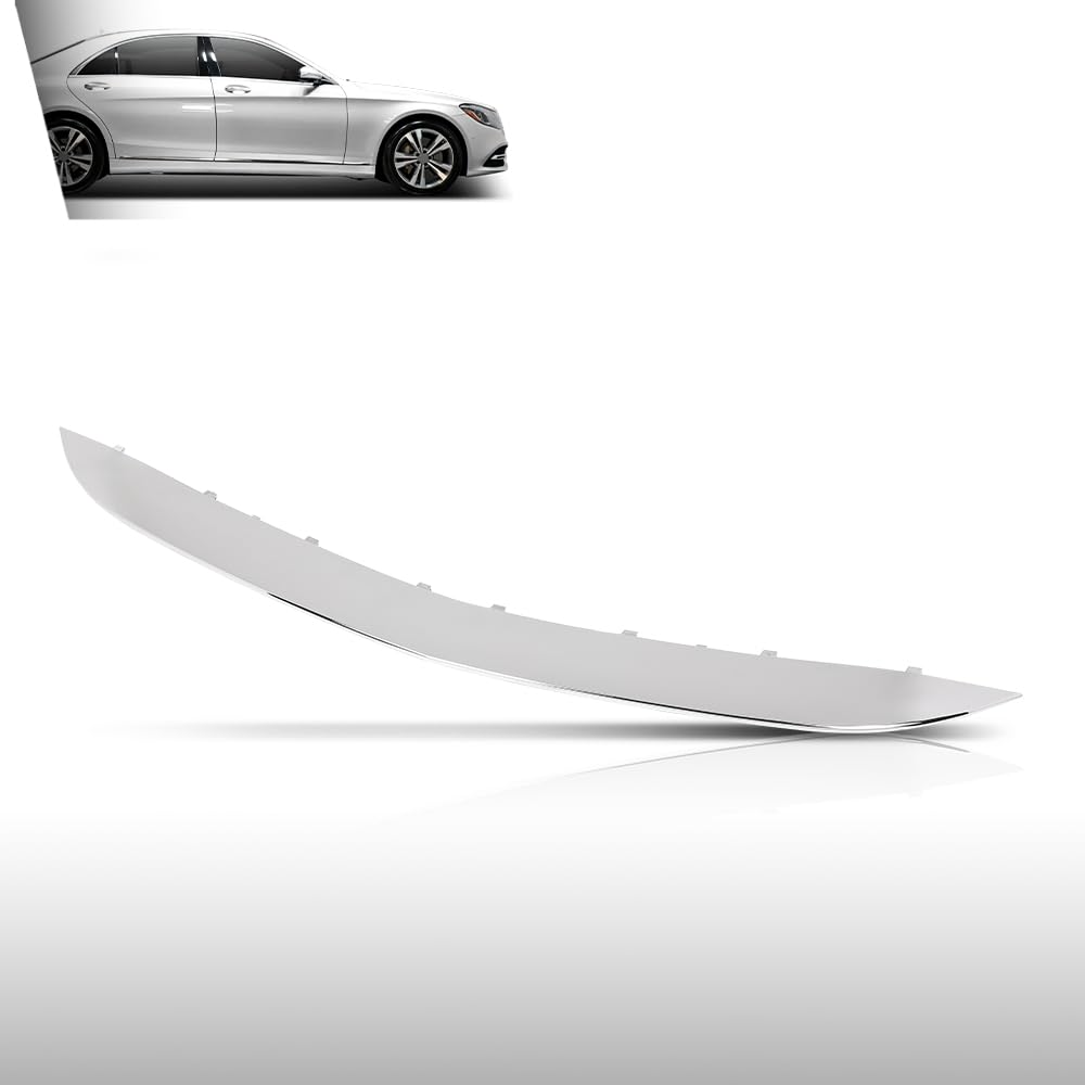 G-PLUS Front Center Bumper Trim Compatible with Benz S450 Base 3.0L 2018-2020 Fit Benz S550e Base 3.0L 2015-2017 2228852221, MB1037109 Silver