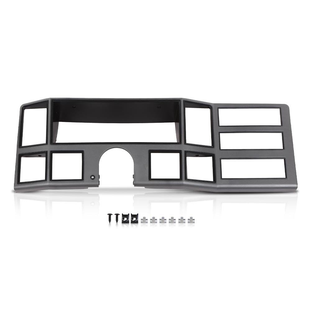 G-PLUS Dash Bezel Radio Surround Trim Compatible with Jeep Cherokee XJ 1984-1996 with Hole Silver