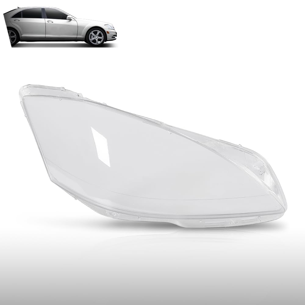 G-PLUS Headlight Lens Cover Compatible with Benz S-Class W221 2010-2013 Right Side Front Headlamp Lens Cover Clear