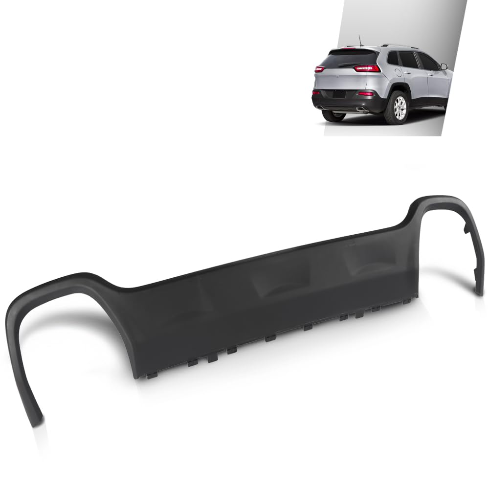 G-PLUS Rear Air Dam Deflector Lower Valance Apron Compatible with Jeep Cherokee 2015-2018 68236953AA CH1195128