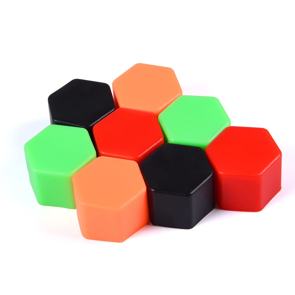 G-PLUS Universal Hub Screw Cover Cap Replacement for Car,19mm Red Wheel Tire Hub Screw Bolt Cover Nut Cap Lug Decoration 20PCS