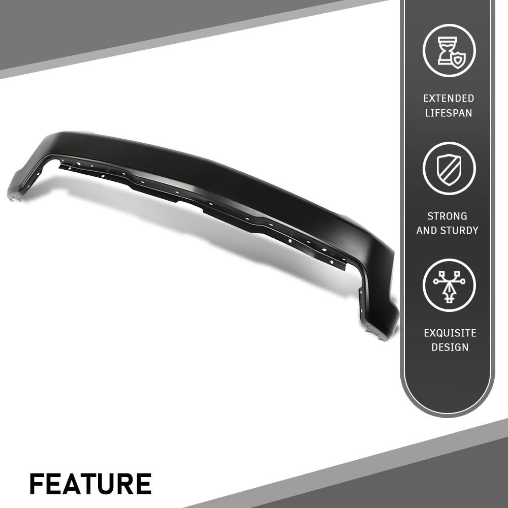 G-PLUS Primered Steel Front Bumper Face Bar Compatible with Chevy Silverado 1500 2019-2022,Fit Models Without Park Assist Only,Fit 2022 Limited (LTD) Old Style Models Only