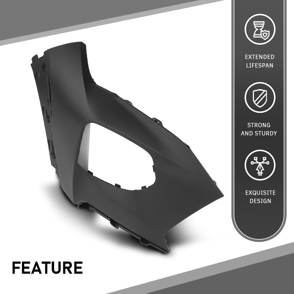 G-PLUS Front Bumper Cover Passenger Right Side Compatible with Chevy Trailblazer 2021-2022 NOT Fit RS Model 42749517, 42772012 Black