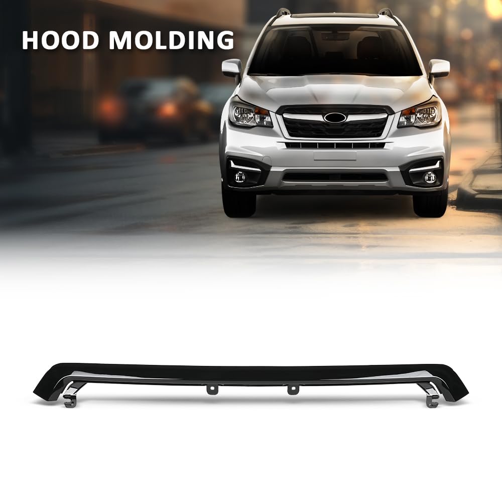 G-PLUS Hood Molding Trim Compatible with Subaru Forester 2017 2018 17 18 91121SG210, SU1235102