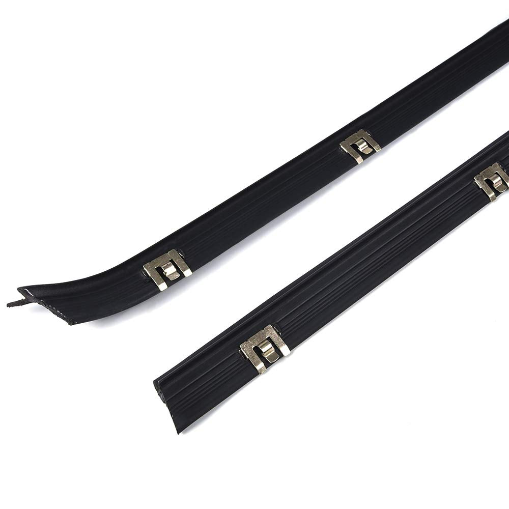 G-PLUS Weatherstrip Window Seal Car Window Moulding Trim Compatible with Chevy GMC Pickup Truck 1981-1986 Black Set of 4 Door Window Moulding Trim Weatherstrip Seal Belt FO1930104 FO1930103