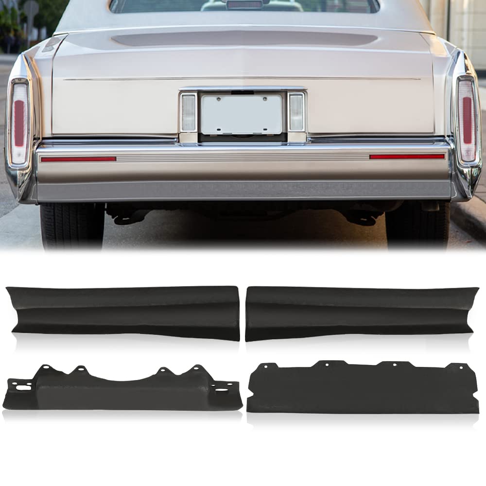G-PLUS Rear Trunk/License Fillers Compatible with Cadillac Deville 1980-1992 /Fit for Cadillac Fleetwood 1980-1992 /Fit Cadillac Brougham 1980-1992 Black Set of 4