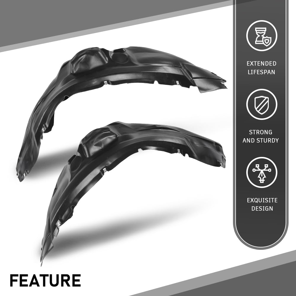 G-PLUS Pair Front Fender Liner Inner, Compatible with Ford F150 2010-2014, LH Driver & RH Passenger 2PCS, FO1248146, FO1249146, AL3Z16102A, AL3Z16102C, AL3Z16103A, AL3Z16103D