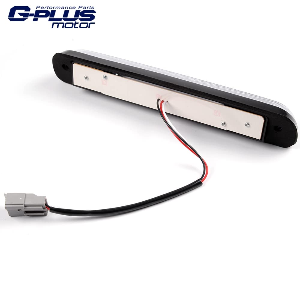 G-PLUS Rear LED Third Brake Light Compatible With 1999-2016 Ford F250 F350 F450 F550 SD Super Duty,3RD Cargo Led Tail Lamps Clear lens Chrome Housing Tercera Luz De Freno