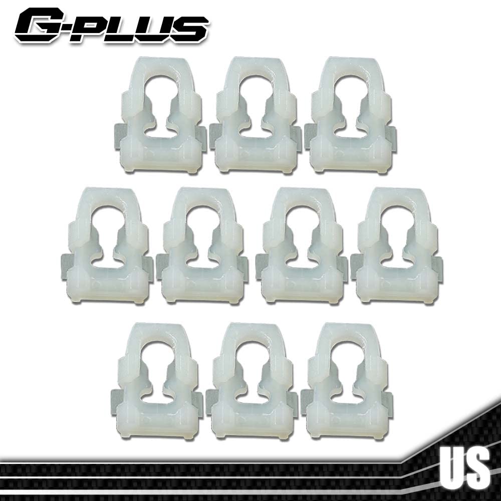 G-PLUS Body Side Fender Door Box Belt Molding Trim Clips 10pcs ZE Compatible with Dodge Ram 77-90