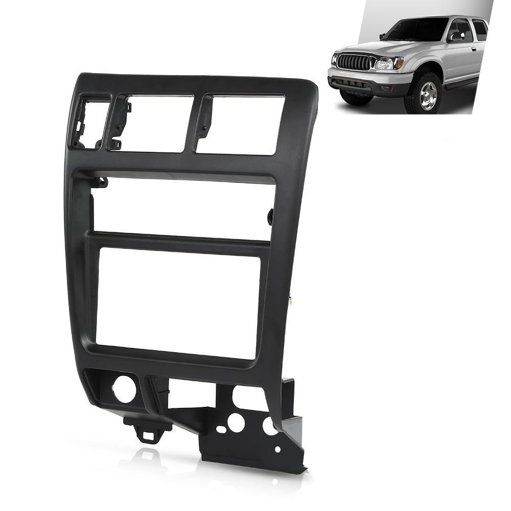 G-PLUS Center Dash Climate Control Radio Bezel Trim Compatible with Toyota Tacoma 1998-2004 Black Dashboard Panel