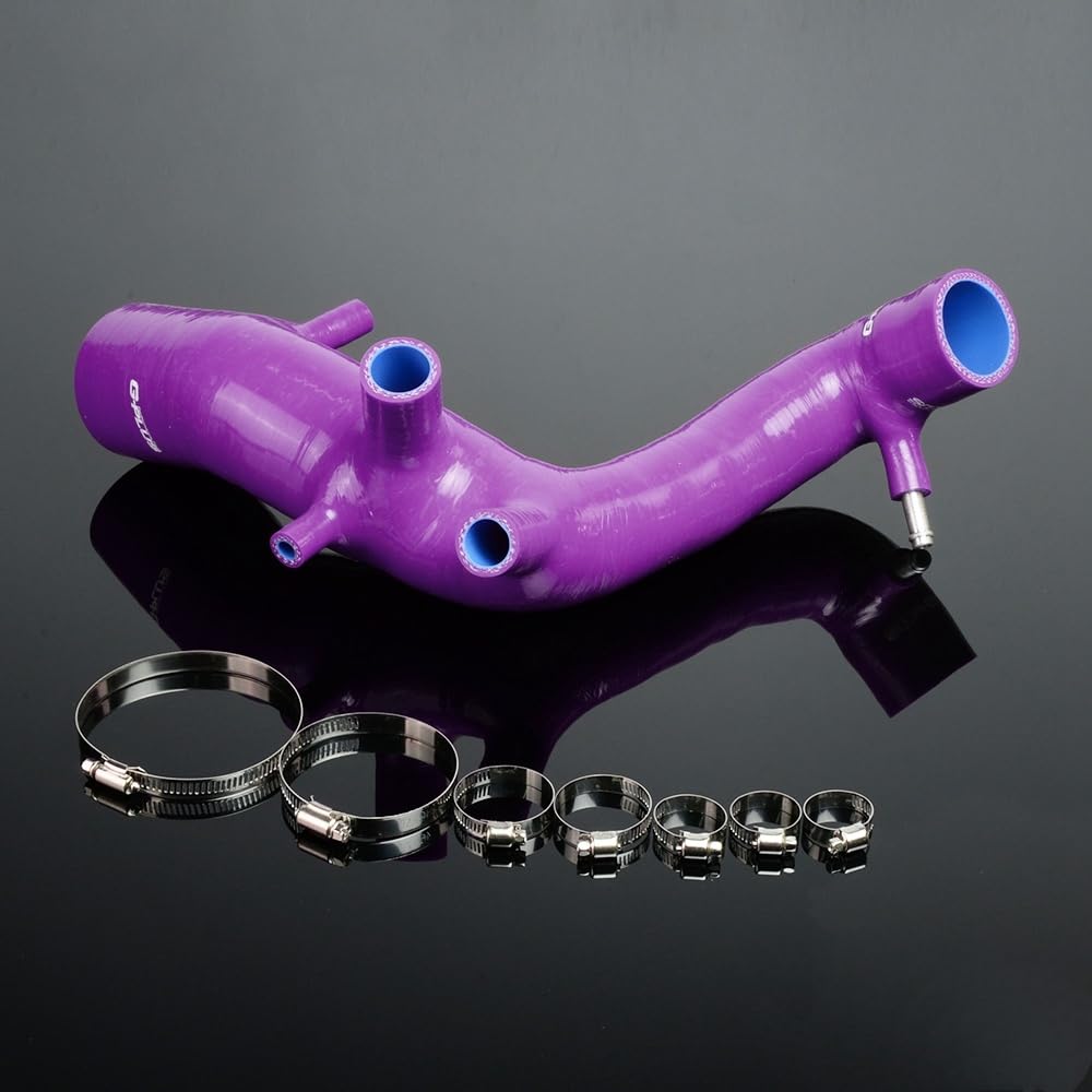 G-PLUS Silicone Induction Intakepipe Hose Kit Clamps Compatible with VW MK4 1J Beetle/Golf GTI,Purple