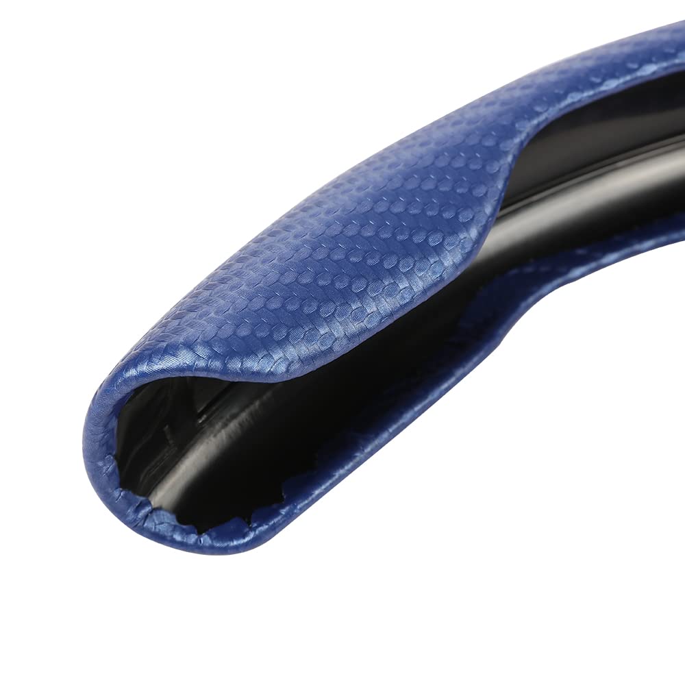 G-PLUS Universal 15" Steering Wheel Cover, Car Anti-skid Steering Wheel Cover 2pcs, Steering Wheel Grip Protector Compatible with Most Car, trucks, SUV, sedans (Blue)