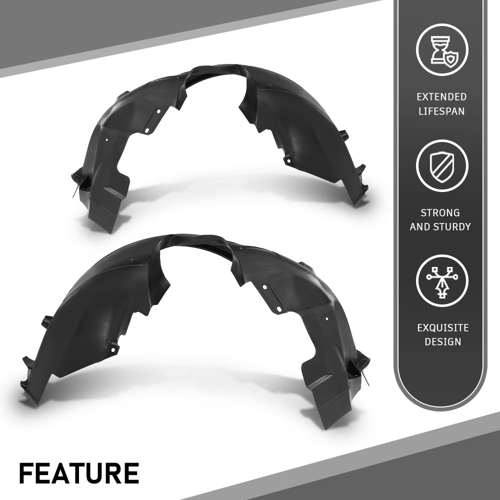 G-PLUS Pair Front Fender Liner, Compatible with Ford Focus S SE 2012-2018, LH Driver & RH Passenger 2PCS, AM5Z16102A, AM5Z16103A