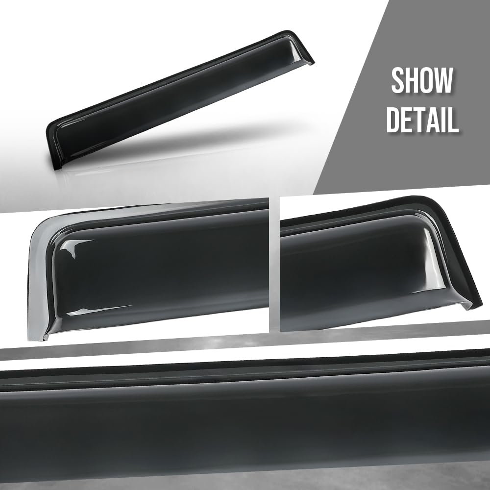 G-PLUS RV Window Deflector and Sun Visor Fit 30 inch Wide Window Smoke