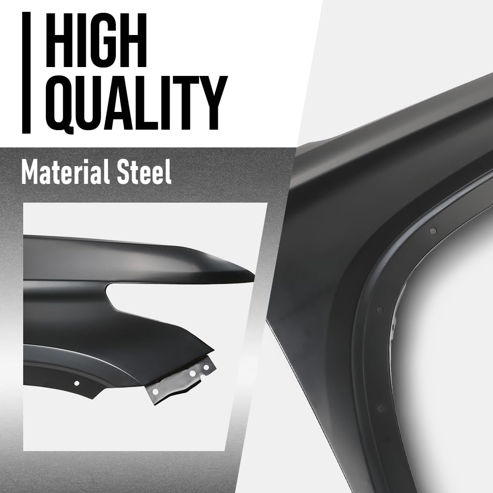 G-PLUS Front Right Fender Panel Compatible with Chevy Traverse L 2018-2021 / True North 2019-2023 Fit Chevy Traverse 2018-2023 84679032, GM1241409 Black
