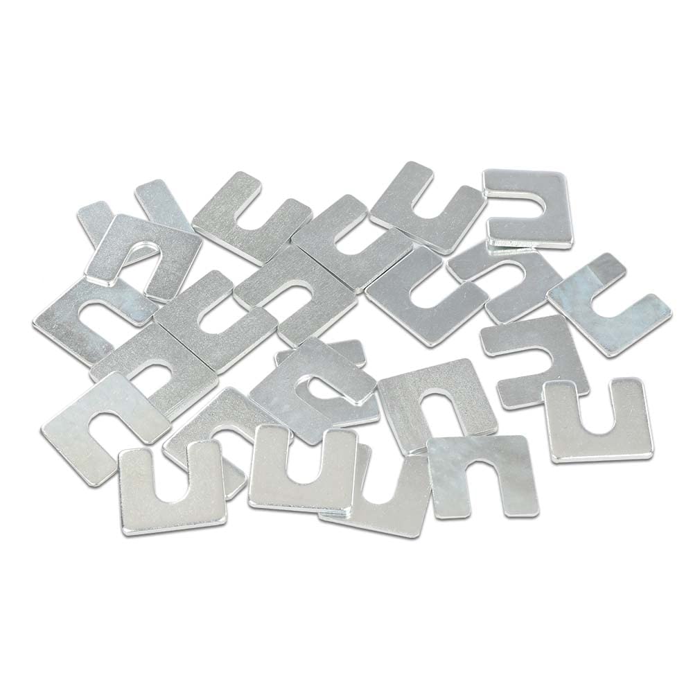 G-PLUS Fender Alignment Shims- 1/16" & 1/8" Thick- 3/8" Slot- 24 shims- #397T Compatible with GM Body