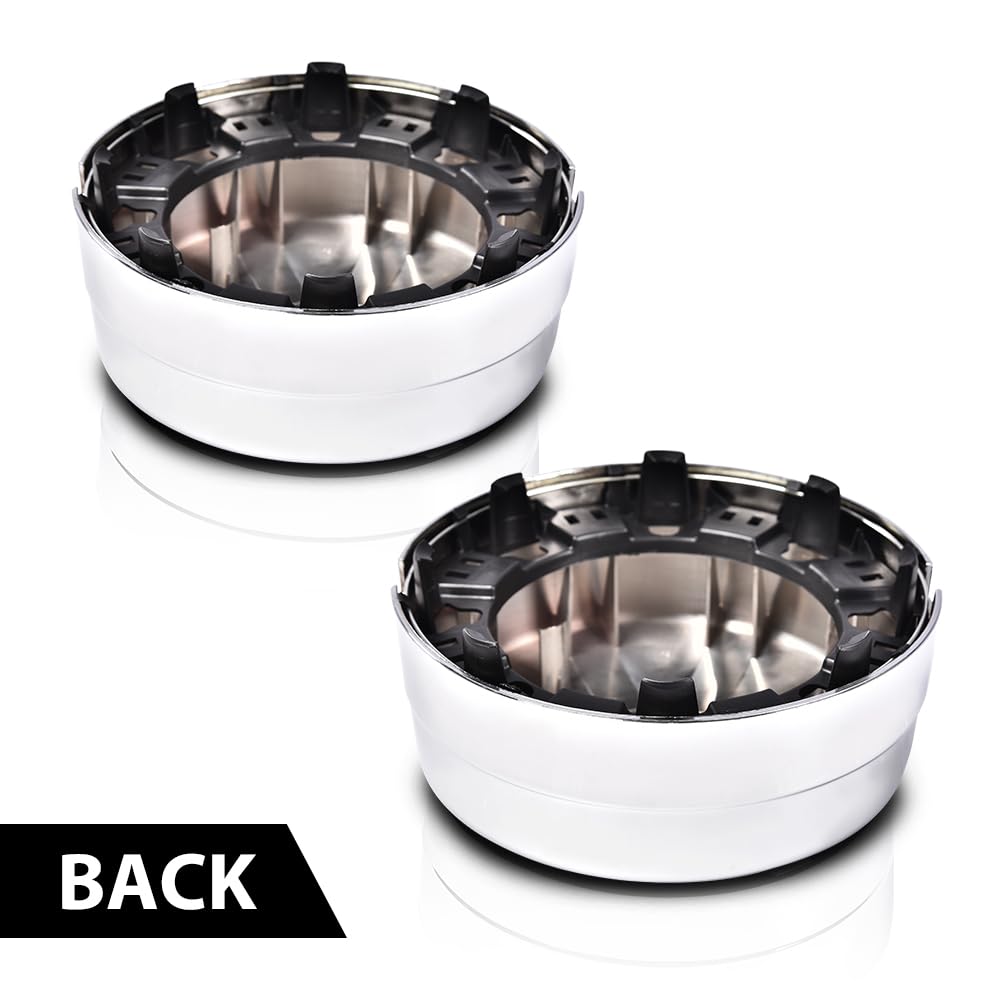 G-PLUS Rear Wheel Chrome Center Hub Caps Compatible with Dodge Ram 3500 1-Ton Dually 2003-2017 8-Lug 5 Slot 17" Steel 560-8010