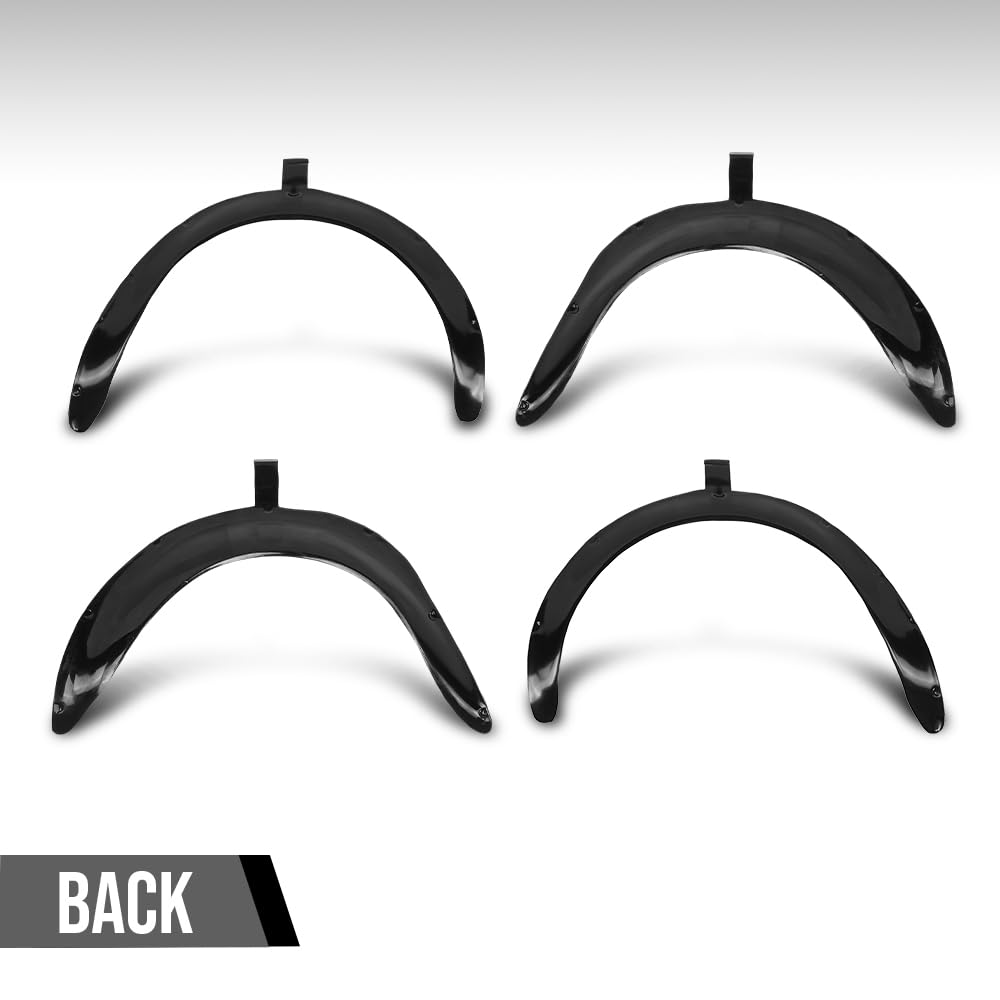 G-PLUS Fender Flares Front & Rear 4Pcs Compatible with Chevy Corvette C3 1968-1979 Black