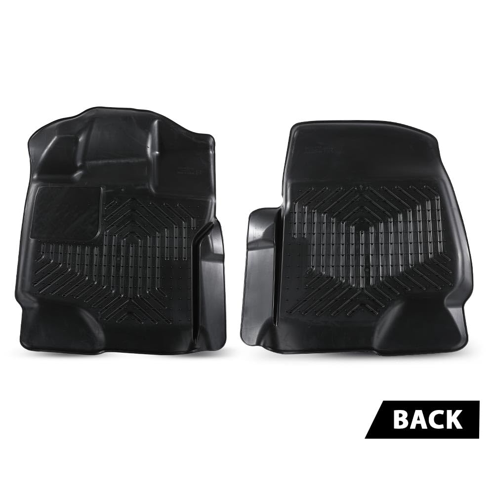 G-PLUS Cargo Liner Compatible with Ford F150 Super Crew 2015-2025(Fit 22-24 Lightning Models) All Weather Full Cover Protection Front Row TPE Floor Liners Accessories 2PCS