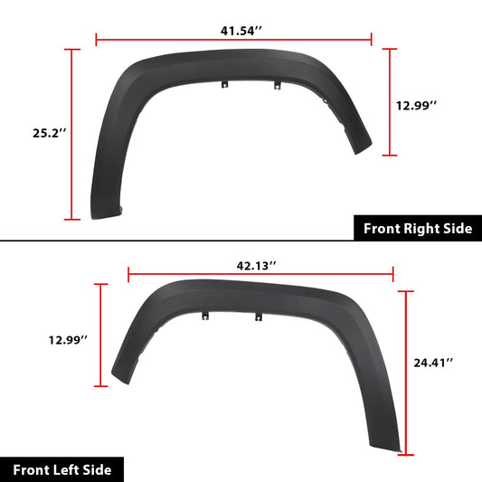 G-PLUS Front Fender Flares Compatible with Toyota Tacoma 2016 2017 2018 2019 2020 2021 Left & Right Side Moulding Trim Wheel Opening Molding, 7587104060 TO1291109C TO1290109C