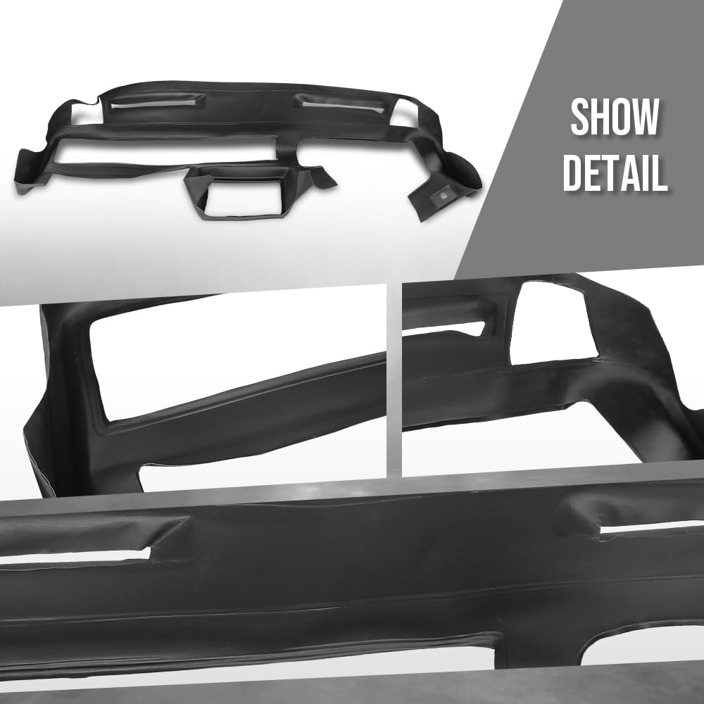 G-PLUS TPE Dash Cover Dashboard Panel Compatible with Chevy Monte Carlo 1981-1988 / El Camino 1981-1987 Fit Chevy Malibu 1981-1983 Black