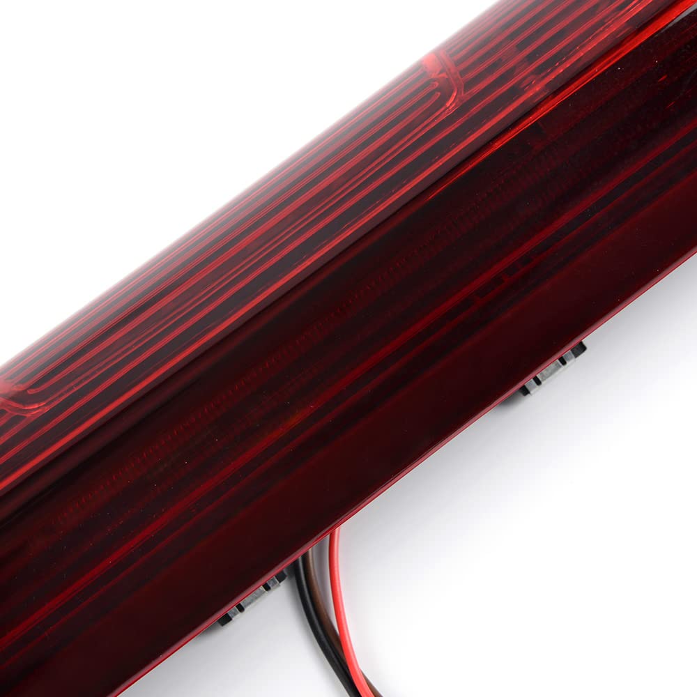 G-PLUS High Mount Rear 3rd Third Brake Light Compatible With 2014-2018 Chevy Silverado GMC Sierra 1500 2500 HD 3500 HD LED Cargo Tail Lamp Black Housing Red Lens