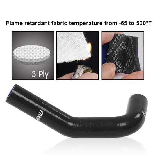 G-PLUS Silicone Radiator Hose Kit w/Clamps Compatible with Honda/Acura Integra DC4 DB7 RS LS GS SE with B18B1 Engine 1994-2001 Black