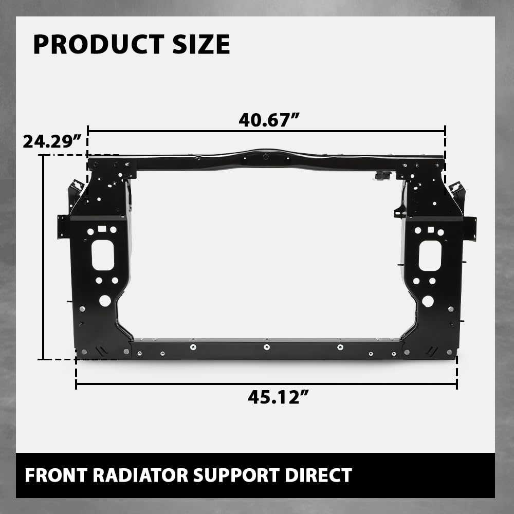 G-PLUS Front Radiator Support Direct Replacement Compatible with Jeep Cherokee 2019-2022 CH1225306, 68411365AA