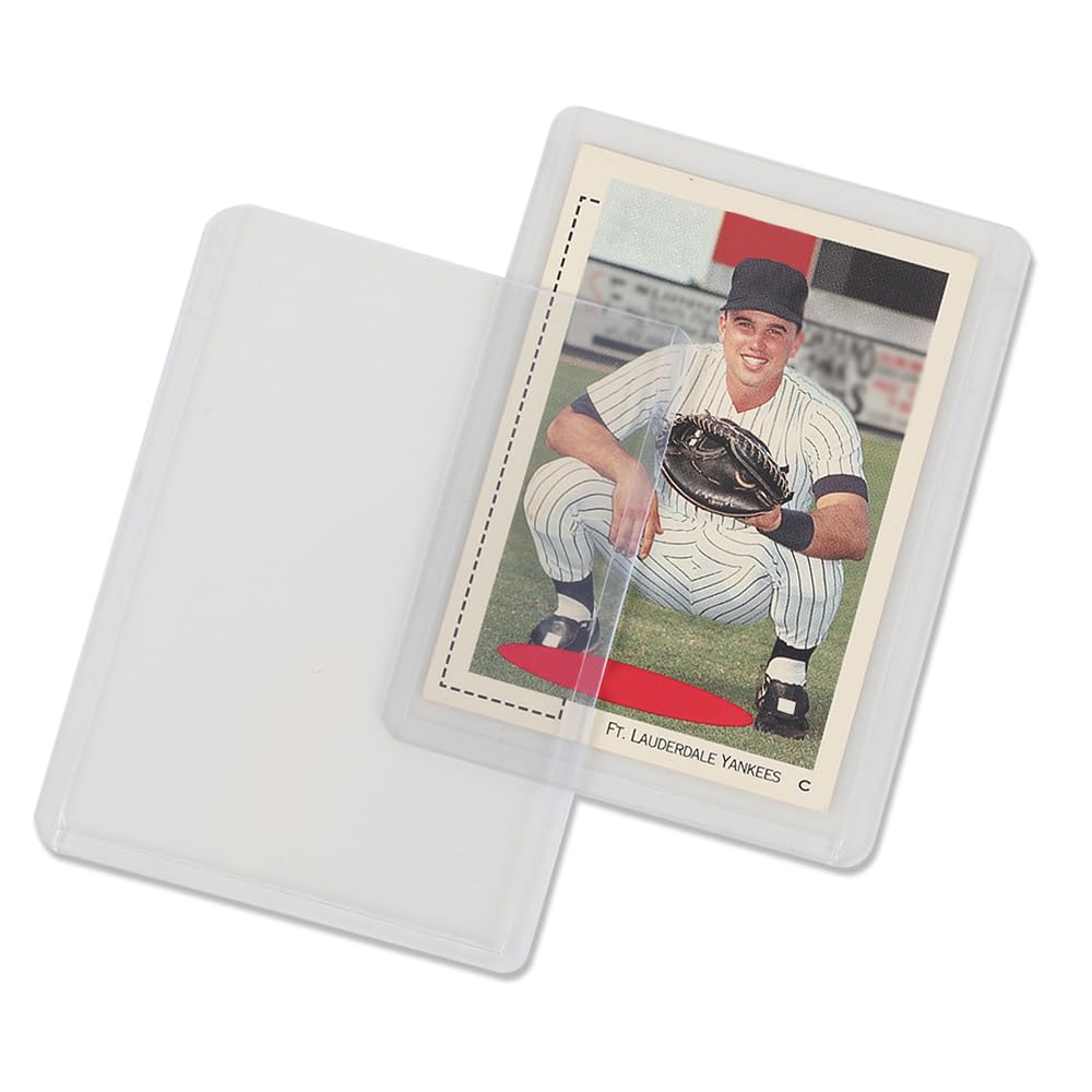 G-PLUS 25 Counts 3"X4" Top Loads Card Sleeves,Hard Plastic Baseball Card Protectors,Sportcards Football Game Cards Card Holder,Clear Collecting Trading Card Sleeves 1.5MM