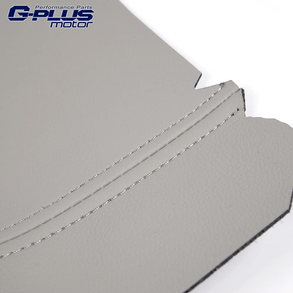 G-PLUS Front Door Armrest Leather Cover Compatible with Honda Pilot,Door Panels Armrest Cover Skin Left & Right 2009-2015 (Grey)