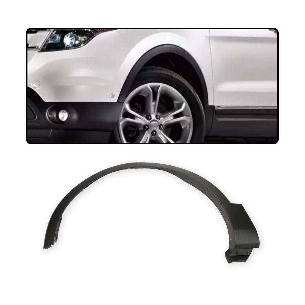 G-PLUS Front Left Driver Side Fender Flares, Compatible With Ford Explorer 2011-2015 Wheel Fender Arch Molding Trim Replace for #BB5Z16039AA, FO1290126