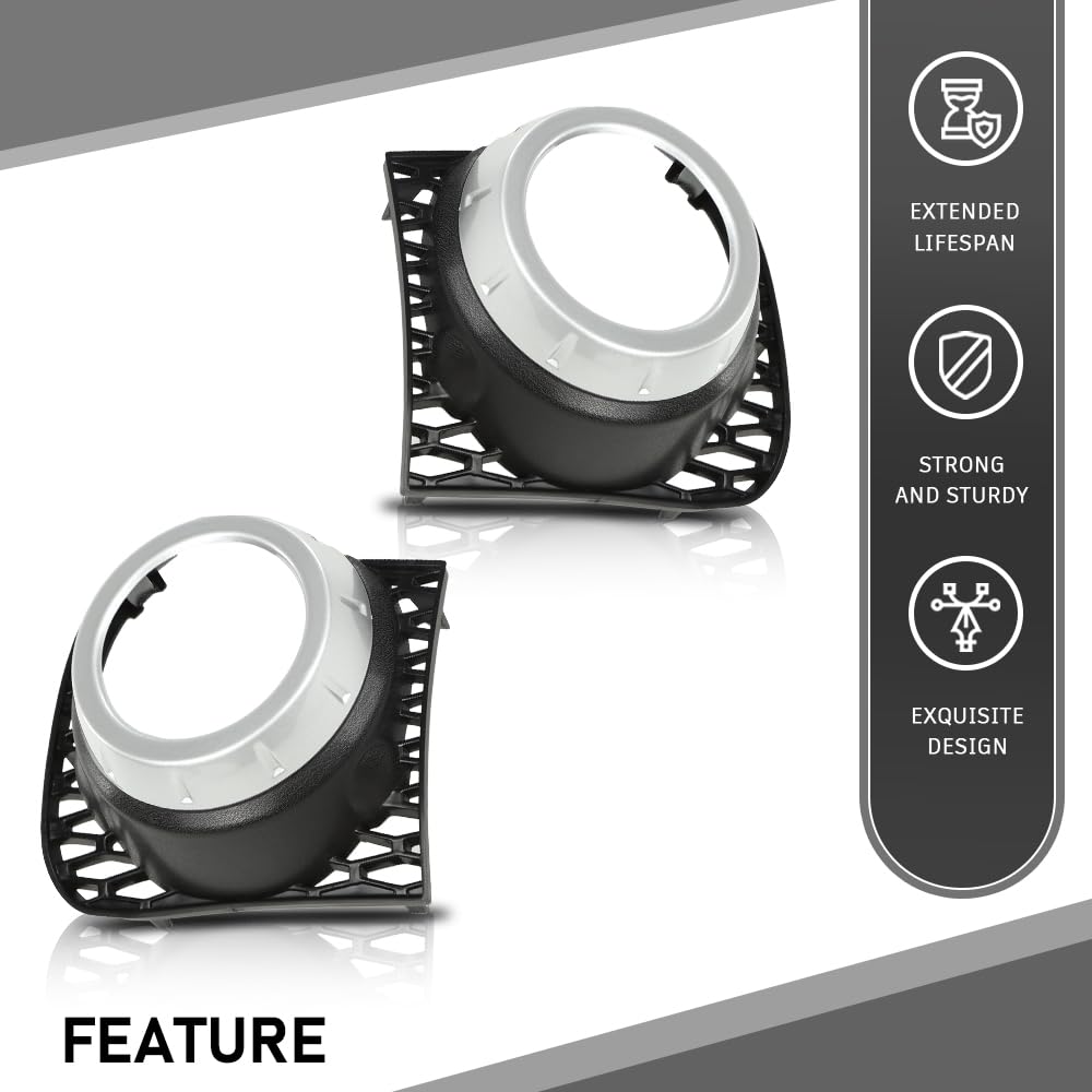G-PLUS Fog Light Fog Lamp Bezel Trim Front LH RH Compatible with Land Rover Range Rover 2010-2013