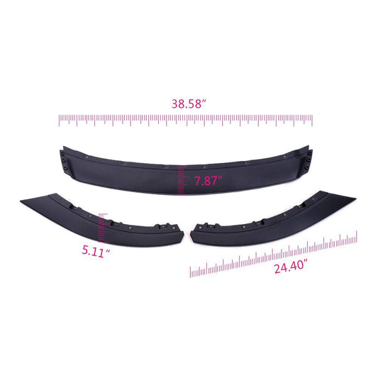 G-PLUS Front Lip Splitter Kit Compatible with 2013-14 Ford Mustang(Not Fit GT500 & Shelby), Car Carbon Lip Splitter Chin Spoiler Body Kit,Black