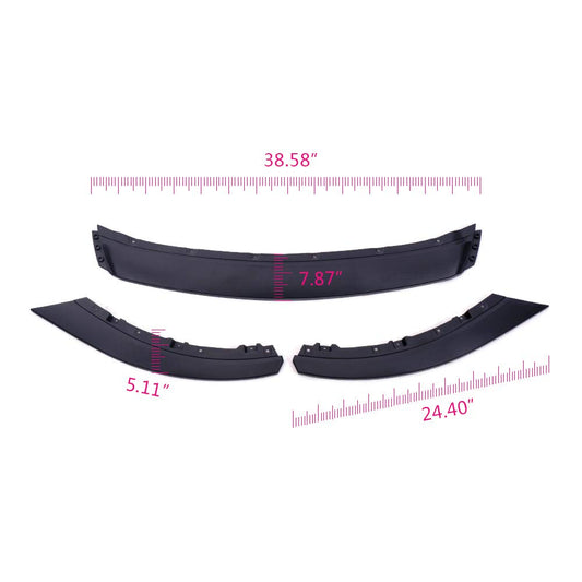 G-PLUS Front Lip Splitter Kit Compatible with 2013-14 Ford Mustang(Not Fit GT500 & Shelby), Car Carbon Lip Splitter Chin Spoiler Body Kit,Black