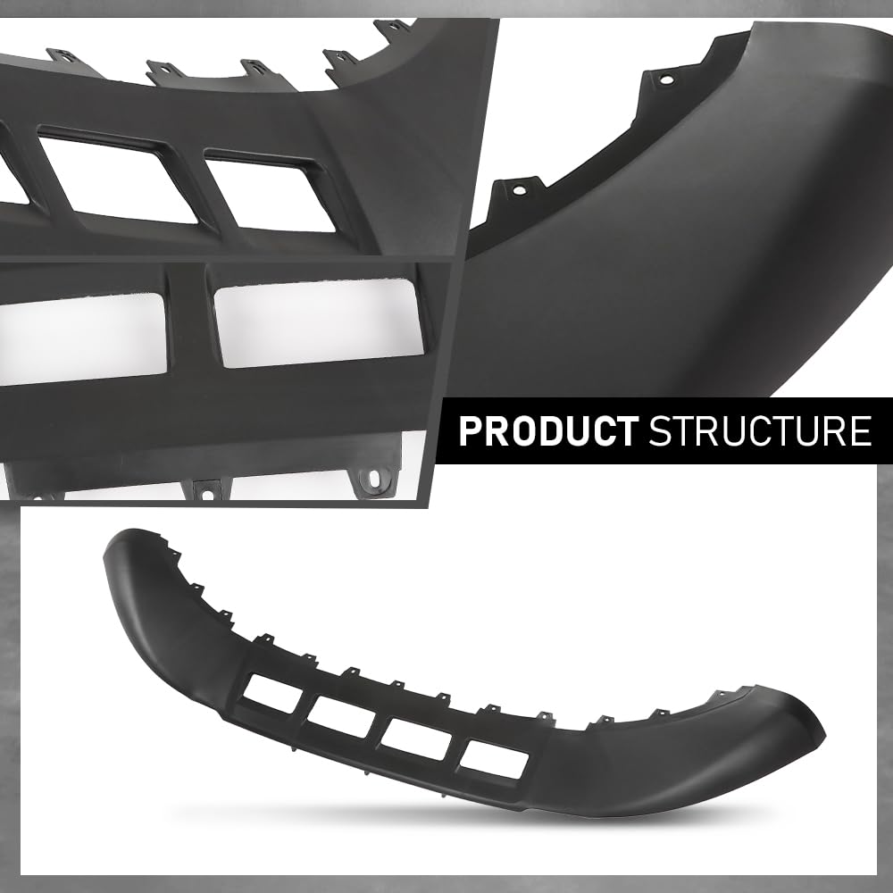 G-PLUS Front Lower Bumper Spoiler Valance, Compatible with Audi Q5 2009-2012, 8R0807061DGRU, AU1094102
