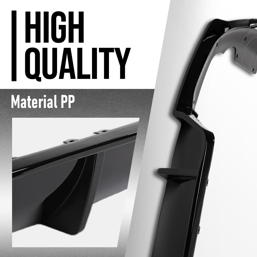 G-PLUS Rear Diffuser Compatible with BMW G06 X6 M Sport Bumper Only 2020 2021 2022 2023 2024, Not Fit F96 X6M Rear Diffuser Lip Gloss Black