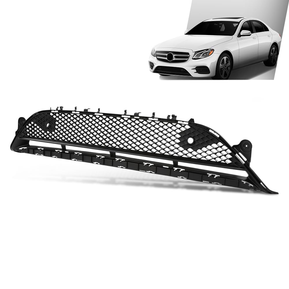 G-PLUS Front Lower Grill Grille, Compatible with Benz E300 E350 E400 E43 E450 E53 (submodel: 4Matic, Base) 2017-2020, 2138856900, A2138856900, MB1036156