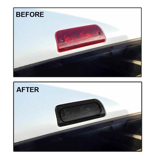 G-PLUS 3rd Brake Light Lens Smoke Cover Compatible with Chevy S10/ Fit GMC Sonoma 1994-2004 (Extended Cab Only) Brake Light Assembly 16520288 923-287 High Mount Stop Brake Light