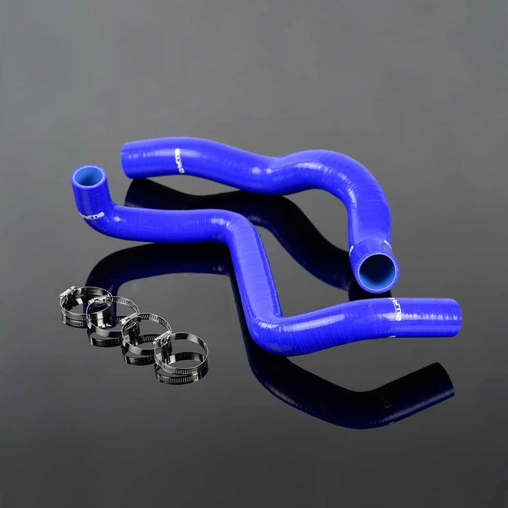 G-PLUS Silicone Radiator Coolant Hose Clamps Kit Compatible with 2001 2002 2003 2004 Ford Mustang 3.8L V6 Blue