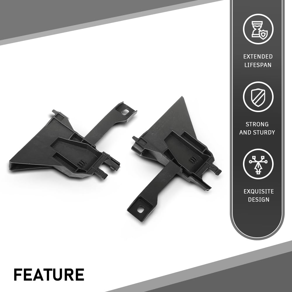 G-PLUS 2PCS Radiator Support Bracket Bar Compatible with Benz CLA250 CLA45 AMG 2014-2018, Fit Benz GLA250 GLA45 AMG 2.0L 2015-2017 2466210134, 2466210234 Black PP