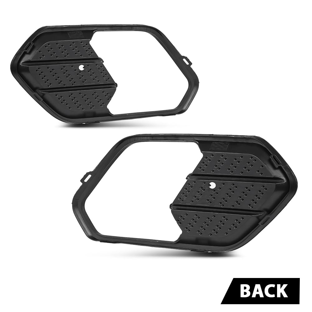 G-PLUS Fog Light Cover Bezel Grille Bumper Insert Set Compatible with Ford Escape Kuga 2017-2019 GJ5Z17K946AB, GJ5Z17K946AA, FO1038164, FO1039164 Black